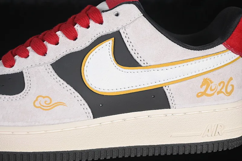All Categories Nk Air Force 1 Air Force Series Nk Air Force 1 Low Air Force Low Nike Air Force 1'07 Low Year of the Horse limited edition white and gray Chinese style Air Force 1 low-top casual sneakers KD1688-006